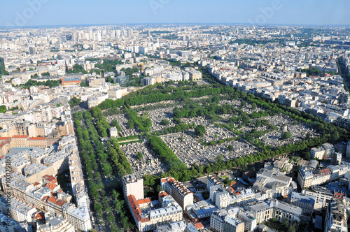 Montparnasse cemetery aerial view