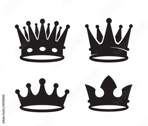 black crown icons 