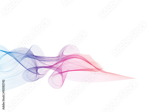 Abstract Colored Wave Background. Vector Illustration.