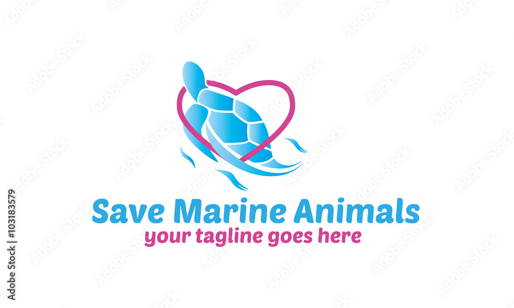 Obraz premium Save Marine Animals