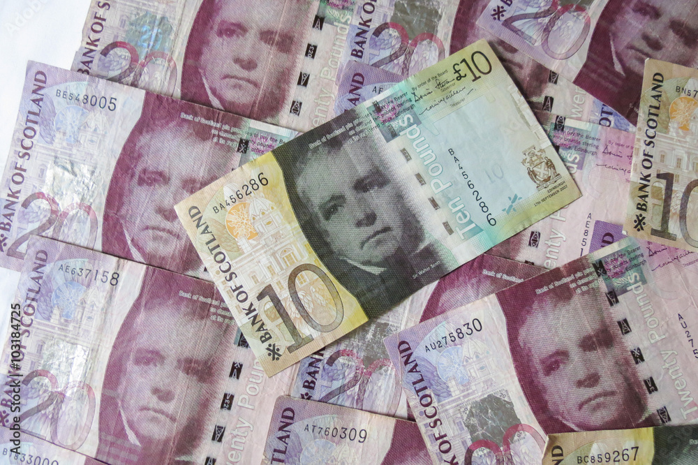 Obraz premium Scottish Pound notes