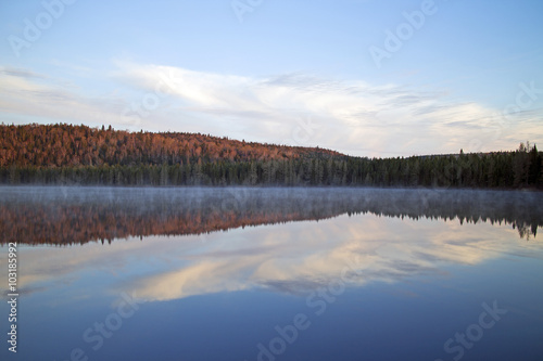 Landscape of a wild lake in Canada