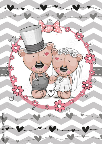 Teddy Bride and Teddy groom
