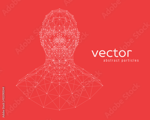 Abstract vector illustration of human head
