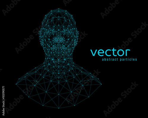 Abstract vector illustration of human head