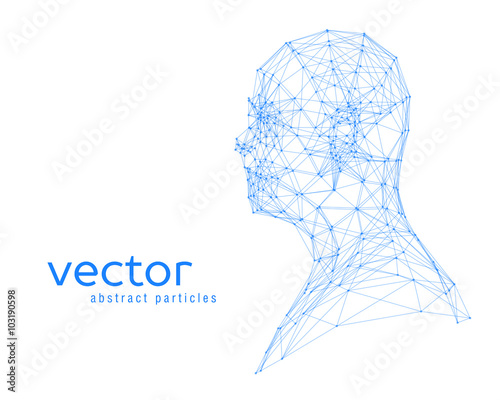 Abstract vector illustration of human head