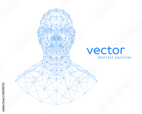 Abstract vector illustration of human head