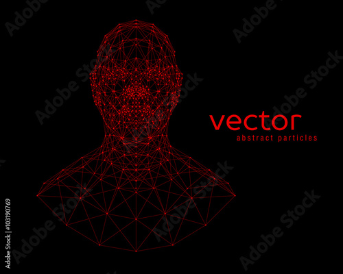 Abstract vector illustration of human head