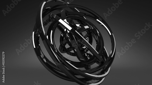 Loop Able Circle Abstract On Black Background