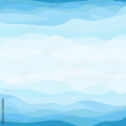 Abstract Blue Wave Background. Vector Illustration.