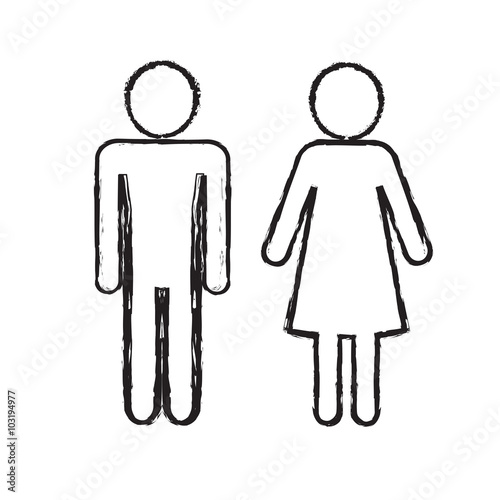 man and lady People icon Illustration design