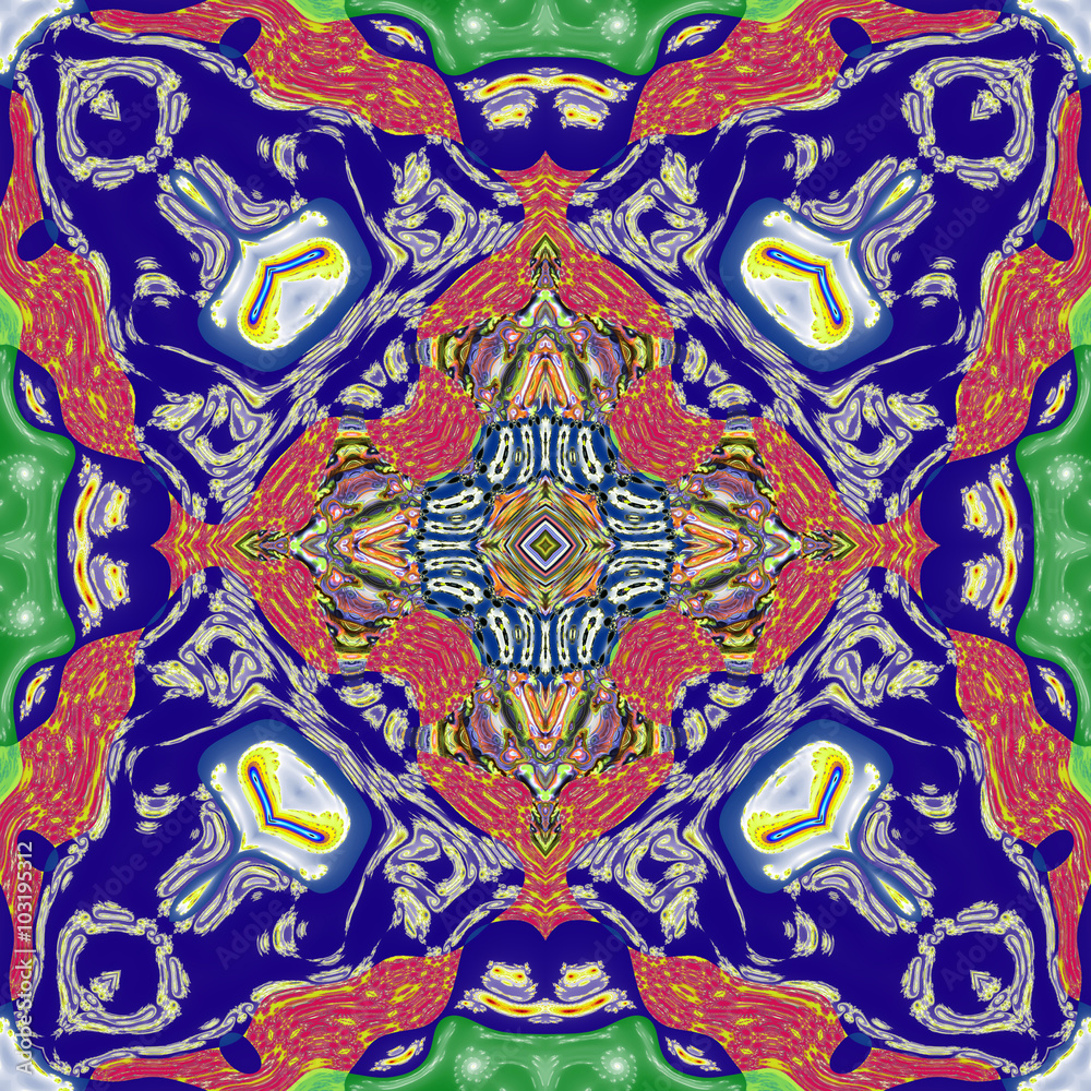Kaleidoscopic ornamental pattern Kaleidoscopic ornamental pattern