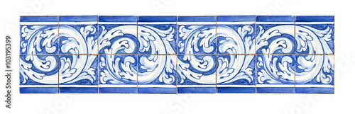 Typical Portuguese decorations with colored ceramic tiles (Europe - Portugal)