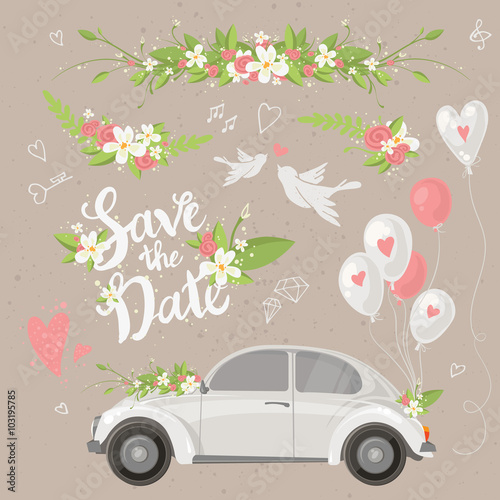 Wedding clipart set