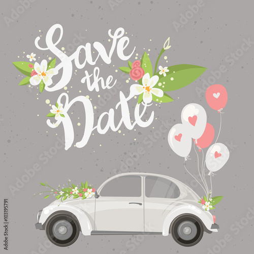 Save the date lettering card