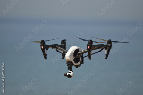 drone flying over the sea