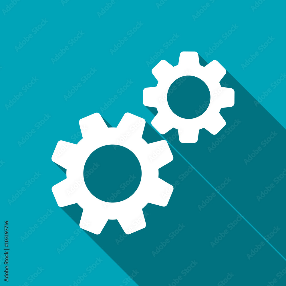 two gears vector icon two gears vector icon
