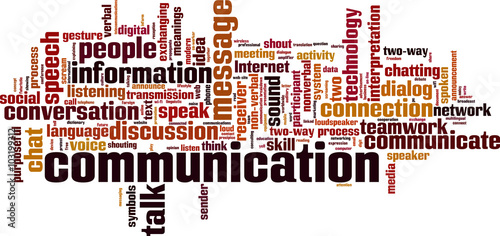 Communication word cloud concept. Vector illustration