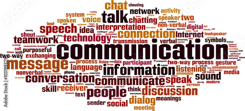 Communication word cloud concept. Vector illustration