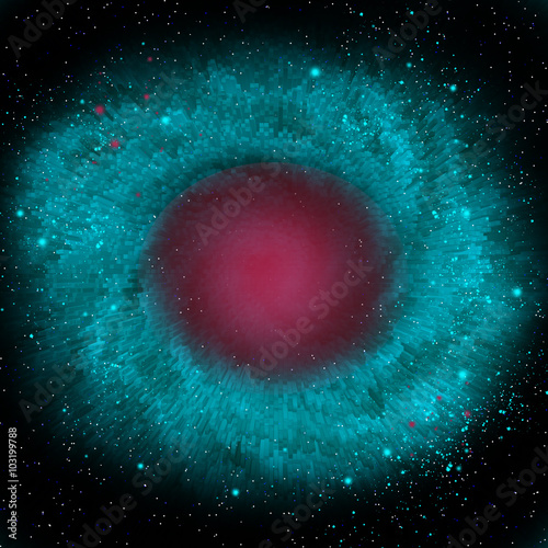 Fototapeta Naklejka Na Ścianę i Meble -  Helix Nebula - The Helix Nebula, NGC 7293, is a planetary nebula and was formed from the end of a star's evolution.