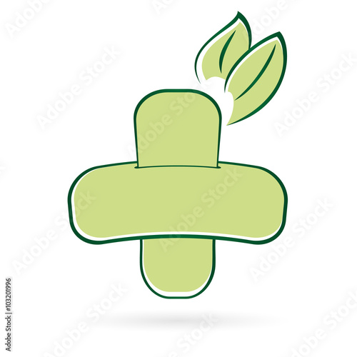 grüne Apotheke, Arztpraxis - vector icon