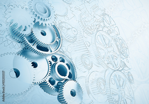 gears drawing background