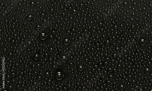 water drops on black