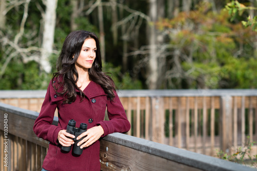 Pretty Autumn Bird-watcher