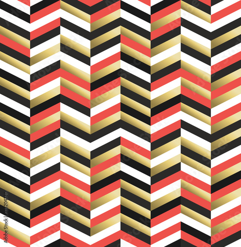 Retro abstract seamless pattern in gold