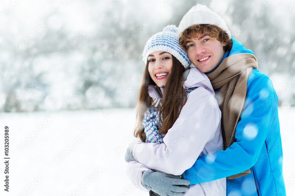 Winter couple