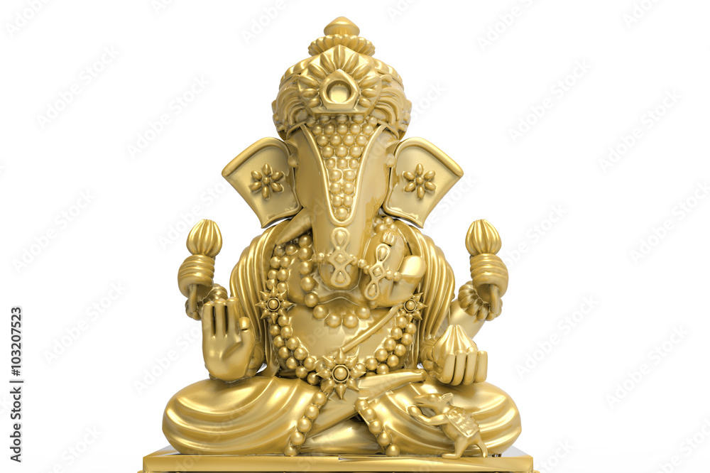 Ganesha Isolated gold on Background and Texture Ganesha Isolated gold on Background and Texture