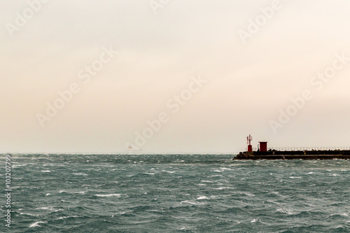 Fototapeta Naklejka Na Ścianę i Meble -  Tanker in the bay of Trieste