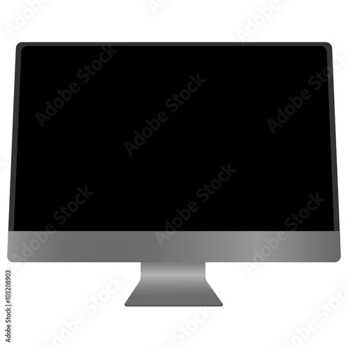 LCD computer monitor, vector file.