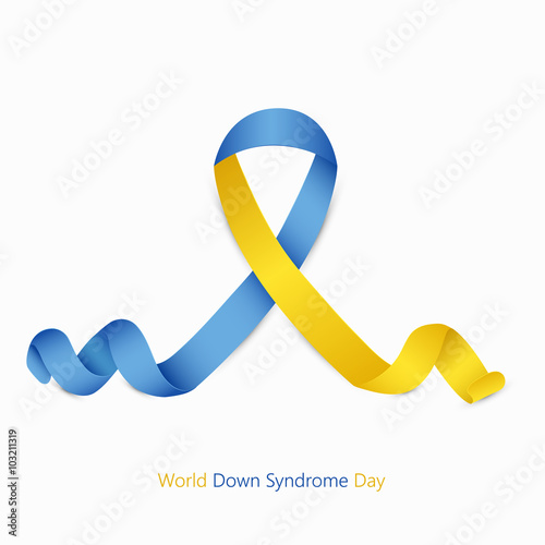 Vector world down syndrome day symbol on white