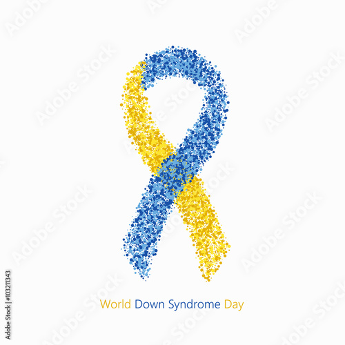 Vector world down syndrome day symbol on white