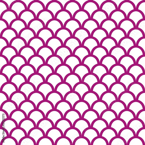 Pink Fish Scale Seamless Pattern
