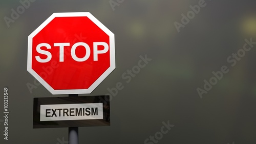 фотографія Stop extremism sign.