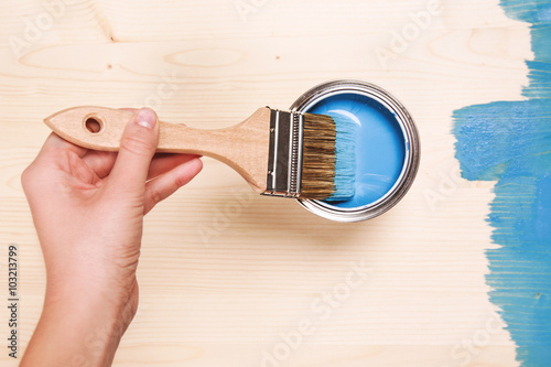 Fototapeta Naklejka Na Ścianę i Meble -  Smear of paint brush