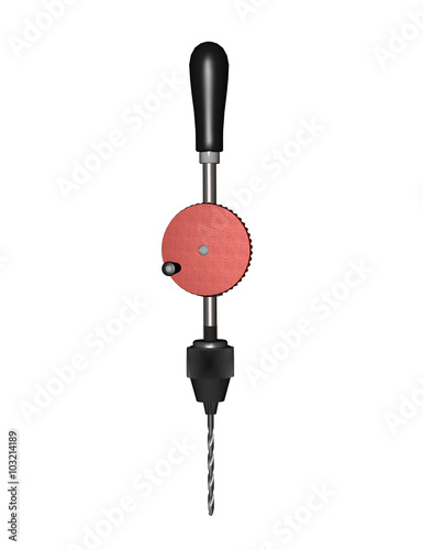 Canvastavla Manual cordless drill isolated on white