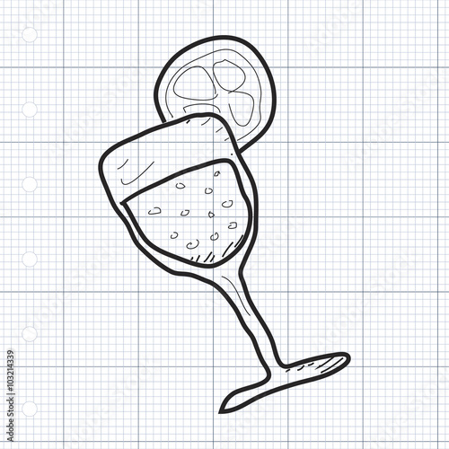 Simple doodle of a cocktail