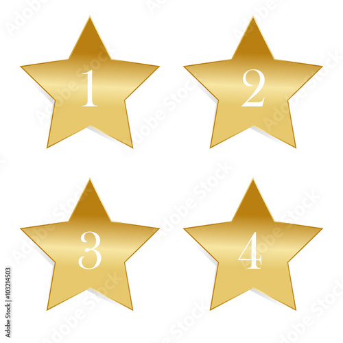 4 goldene Sterne