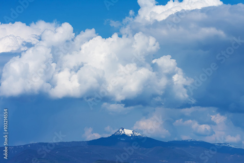 Spring clouds in the mountains