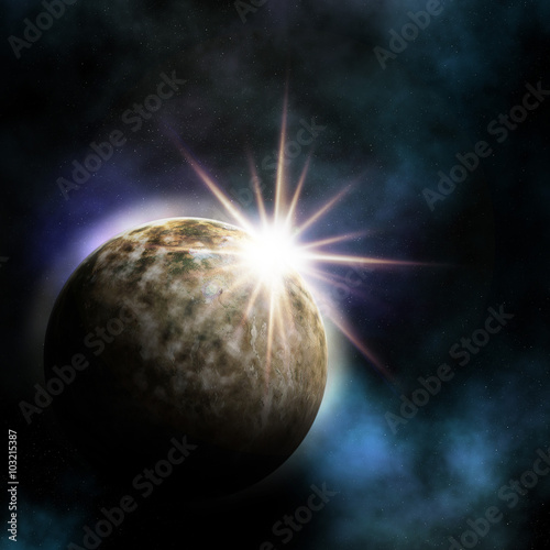 Fototapeta Naklejka Na Ścianę i Meble -  3D space background