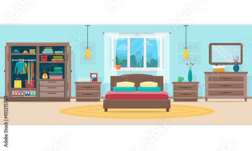 Bedroom with furniture and window