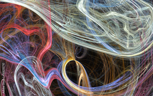 Colorful fractal with lines...