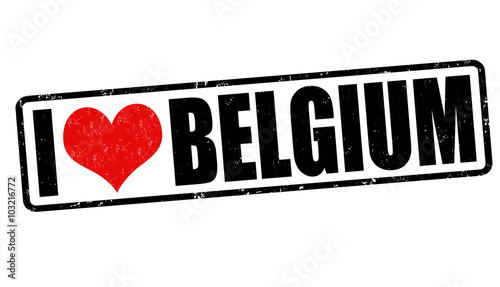 I love Belgium stamp