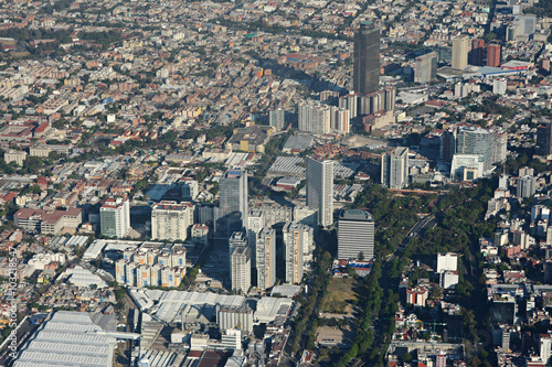 Aerial view of mexico city.