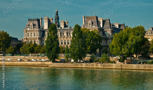 Bank of river Seine in Paris  France