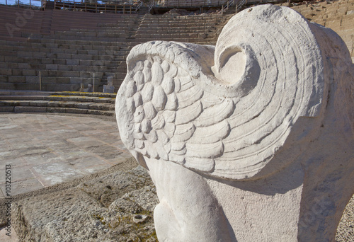 Roman theatre of Medellin, Spain photo