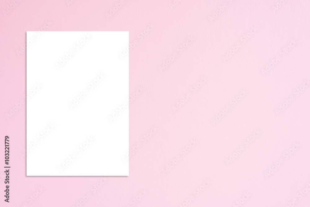 Black White paper poster hanging at pink concrete wall,Template mock up for adding your text. Black White paper poster hanging at pink concrete wall,Template mock up for adding your text.
